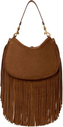Etro Womens Shoulder Bag Pony Suede Beige Calf Leather