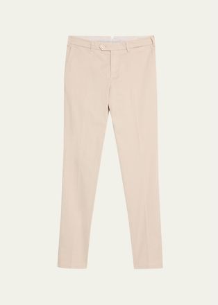 Brunello Cucinelli Mens American Pima Italian-Fit Chino Trousers