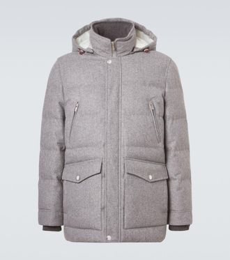 Brunello Cucinelli Wool flannel down jacket