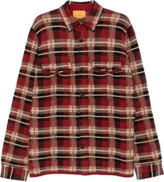 Guest In Residence Check-pattern Button-up Polo Shirt
