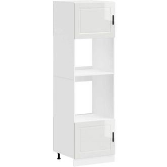 vidaXL Vidaxl - Oven Cabinets 2 pcs Porto Gloss White Engineered Wood