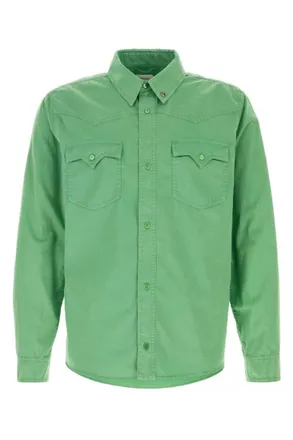 Versace Green Solid Shirt