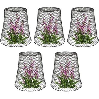 OEM Soporte Para Plantas, Campana Met&aacute;lica Para Plantas - Paquete De 5, Negro-crezuo