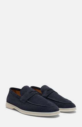 Scarosso Luciano Loafers in Blue - Suede at Nordstrom, Size 40.5