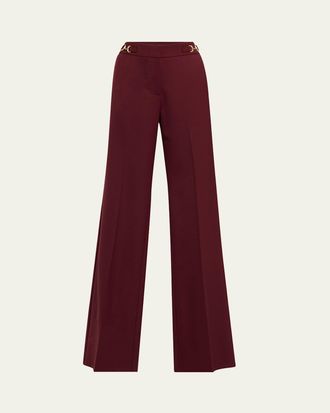 Ulla Johnson Quartier Mid-Rise Pants with Chain Detail