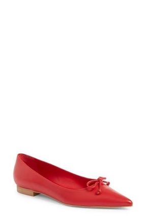 Stuart Weitzman Landon Pointed Toe Ballet Flat in Cherry at Nordstrom Rack, Size 5.5
