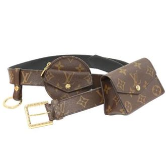 Louis Vuitton Pre-owned Canvas belts - female - Louis Vuitton Vintage - Vintage Belts - Brown - ONE SIZE - Pre-owned