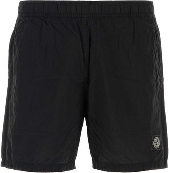 Stone Island Black Nylon Swimming Shorts