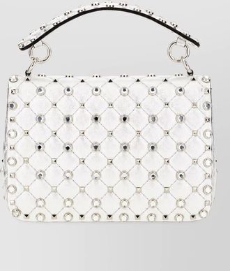Valentino Garavani rockstud spike leather clutch bag