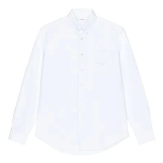 Givenchy Overhemden, Heren, Wit, M, Katoen, Classic Fit LS Shirt Jacquard