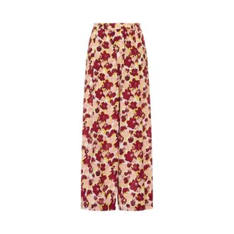 Marni Wide Trousers, female, Multicolor, Size: 2XS Secret Bouquet Trousers