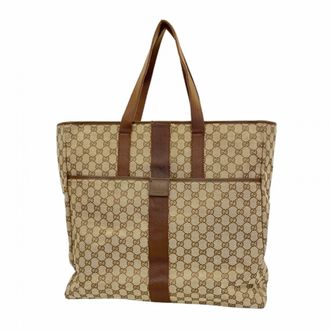 Gucci Brown Canvas Tote Bag (Pre-Owned)