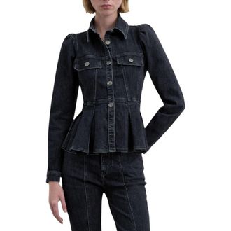 Scalpers Puffed Sleeve Denim Shirt in Darkgrey at Nordstrom, Size X-Large Eu