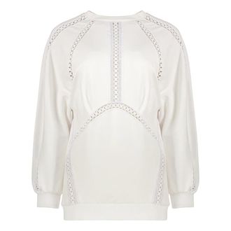 Alberta Ferretti Katoenen sweater - Dames - Sweatshirts - Wit - S - Katoen - Hoodies & sweatvesten