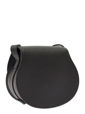 Chlo&eacute; Womens Crossbody Bag Marcie Black Leather Shoulder