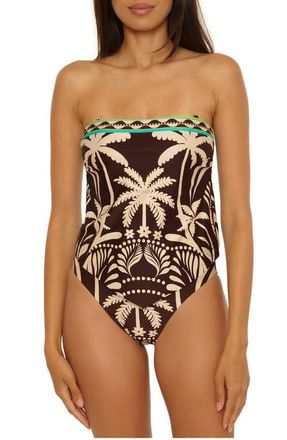 Trina Turk Syros Bandeau Tankini Top in Multi at Nordstrom, Size 14