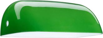 Relaxdays Relaxdays Lamp Shade for the Table, Glass, Replacement Lampshade, Banker, Retro Look, HxWxD: 7.5 x 22.5 x 13.5 cm, Green