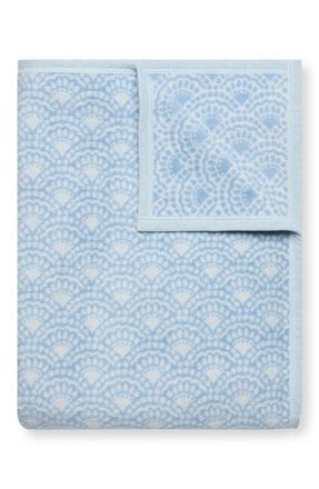ChappyWrap Seaside Scallops Fog Throw Blanket in Blue at Nordstrom