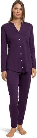 Hanro Pure Essence Long Sleeve Pajama Set Womens Pajama Sets Amethyst : XS, Cotton