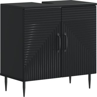 vidaXL Mueble De Lavabo Para Ba&ntilde;o Haarlem Negro 59,5 X 31,5 X 59 Cm Vidaxl