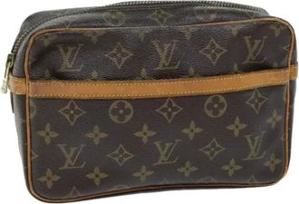 Louis Vuitton Pre-owned Canvas clutches - Dames - Vintage Clutch - Bruin - ONE Size - Leer - Vintage