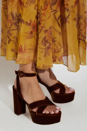 Gianvito Rossi Sabrina Platform Sandals, Womens, Brown