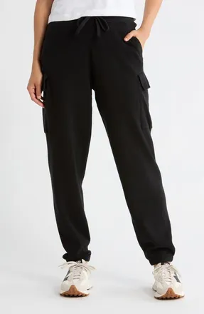 Yogalicious Chill Flow Sweater Knit Cargo Pants in Black at Nordstrom Rack, Size X-Small