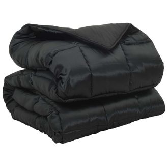 vidaXL Edred&oacute;n De Invierno Negro 135 X 200 Cm Sat&eacute;n Y Microfibra Vidaxl