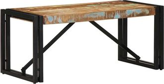 vidaXL Vidaxl - Mesa De Centro Multicolor 80x40x35 Cm Madera Maciza Reciclada