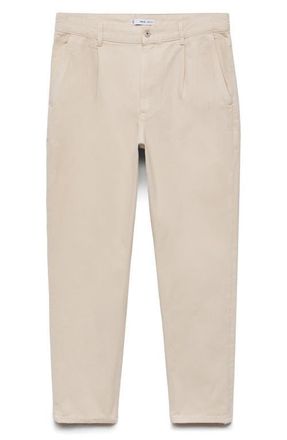 Mango Tapered Jeans in Ecru at Nordstrom, Size 31 X
