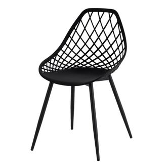 Koketto Home Silla de comedor y cocina de polipropileno negra
