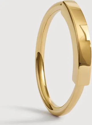 Monica Vinader Gold MV Linear Stacking Ring
