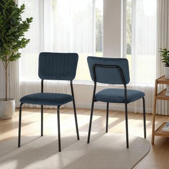 Seconique Sheldon Chair (Box of 4) in Navy
