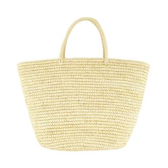 Sensi Studio Handwoven Straw Maxi Tote Bag - female - Sensi Studio - Shopping Bags - Yellow - ONE SIZE - Bags