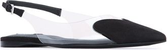 Alaia Womens Slingbacks Flat Black Raffia