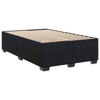 Berkfield Home Soft Bed Frame without Mattress Black&not;Double Velvet in Black | Size: Double