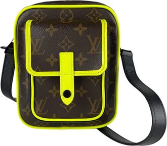Louis Vuitton Brown Monogram Macassar Yellow Monogram Shoulder Bag (Pre-Owned)