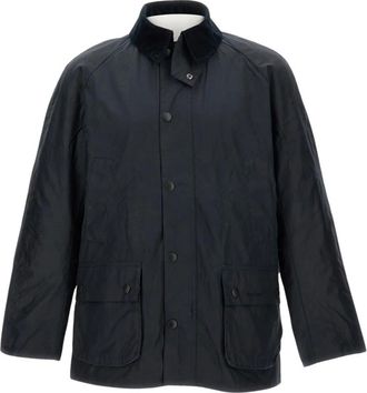 Barbour Jassen, Heren, Blauw, L, Katoen, Ashby Wax Jacket