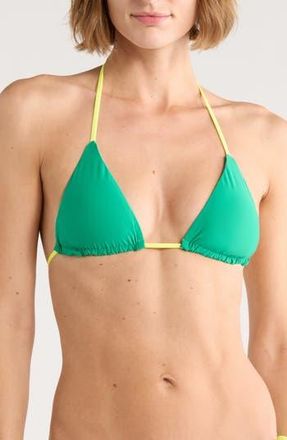 Maaji Balmy Reversible Triangle Bikini Top in Green at Nordstrom Rack, Size Medium