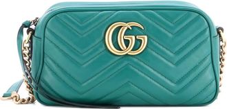 Gucci GG Marmont Shoulder Bag Matelasse Leather Small crossbody bag - Groen