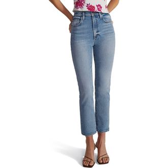 Favorite Daughter The Valentina High Waist Crop Cigarette Jeans in Santiago at Nordstrom, Size 32
