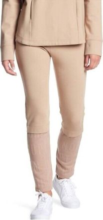 Lime & Vine Kylie Word Knit Panel Sweatpants Jogger Pants In Brown