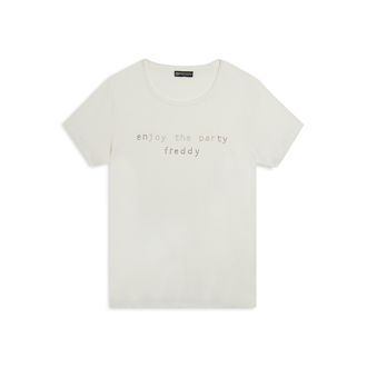 Freddy T-shirt con grafica Enjoy the party in strass