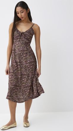 Twik Womens Lace trim floral dress