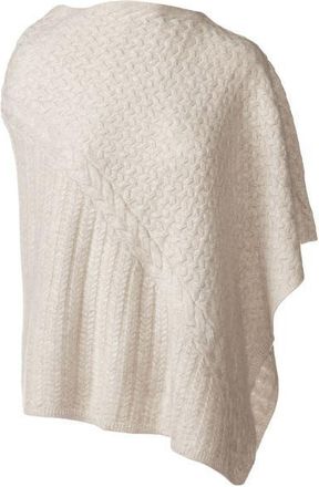 Kinross Cashmere Cable Poncho in Mushroom at Nordstrom