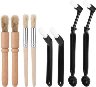 No Brand Juego De 8 Cepillos De Limpieza Para Cafeteras, Cepillos De Limpieza Para M&aacute;quinas De Espresso/molinillos De Caf&eacute;, Cepillos De Limpieza Flexibles Con 
