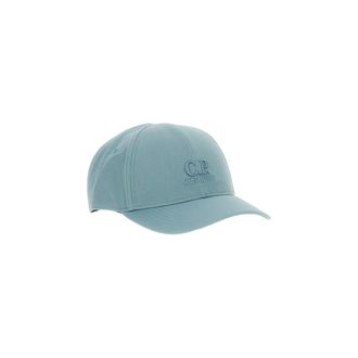 C.P. Company Caps, male, Blue, Size: ONE SIZE Gabardine Logo Cap