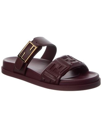 Fendi Fendi Feel Ff Leather Sandal