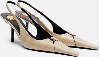 Saint Laurent Salones destalonados Babylone de piel