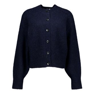 Zenggi Cardigan Girocollo in Seta di Agnello - - Knitwear - Donna - Blu - S